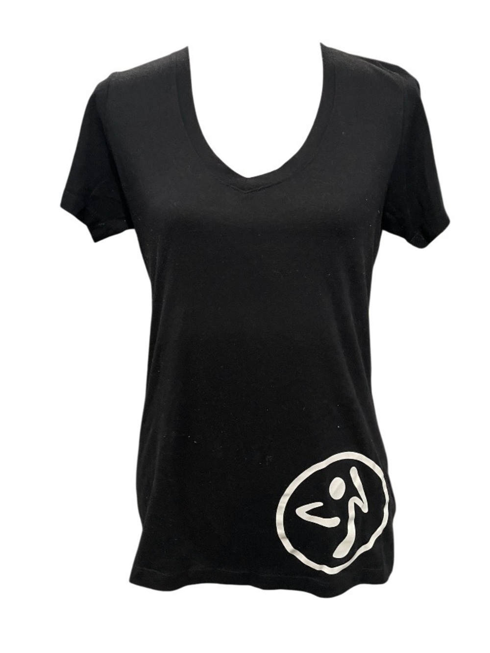 ZUMBA Black V-Neck Women’s Graphic Tee L/XL